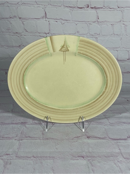 Vintage Other - Vintage Myott Son & Co Hand Painted Trees Oval Ceramic Platter Made in England